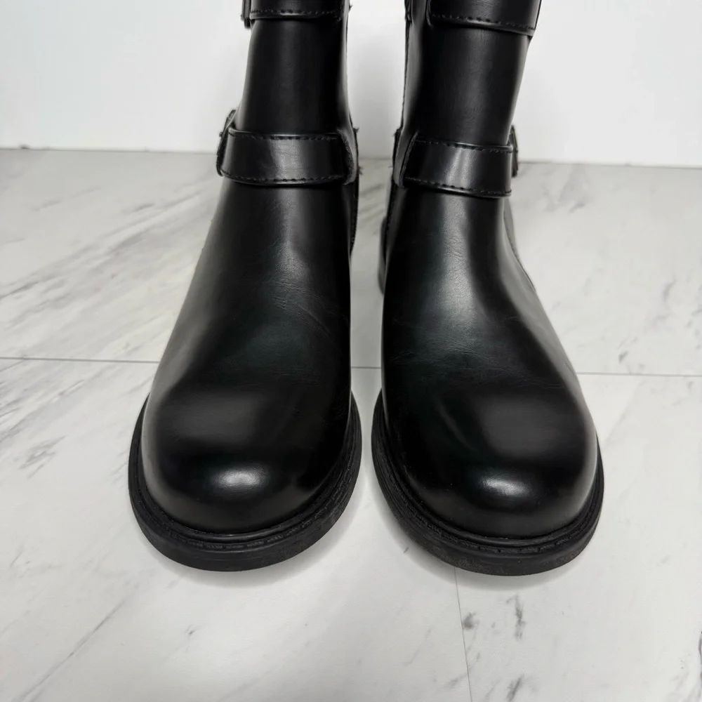 BOC Black Buckle Moto Boot 8M